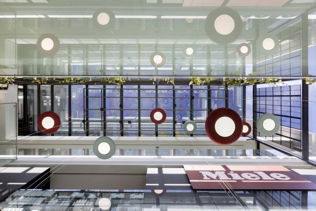 perspective view of the lighting in the atrium area