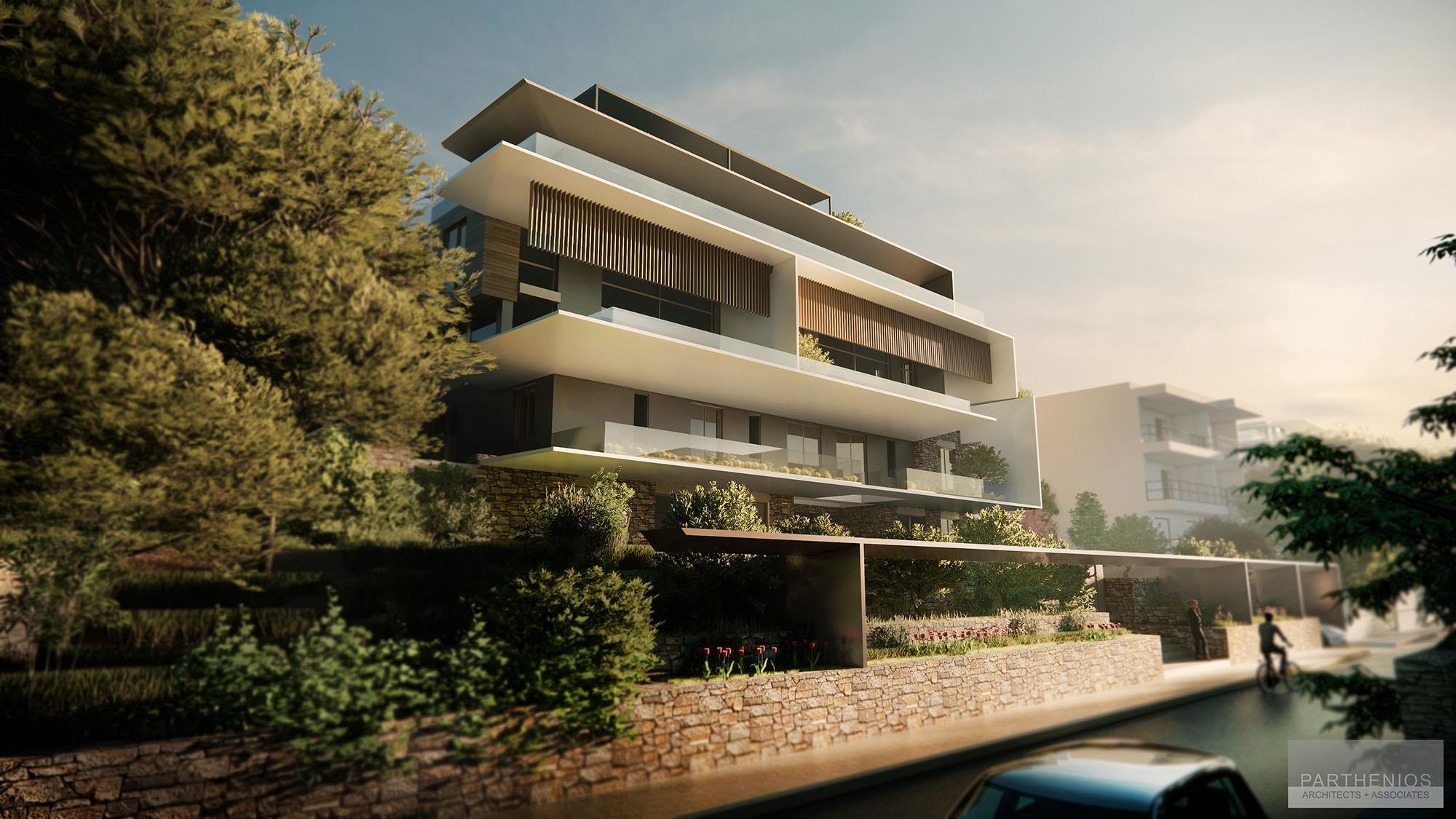 residential complex rear view