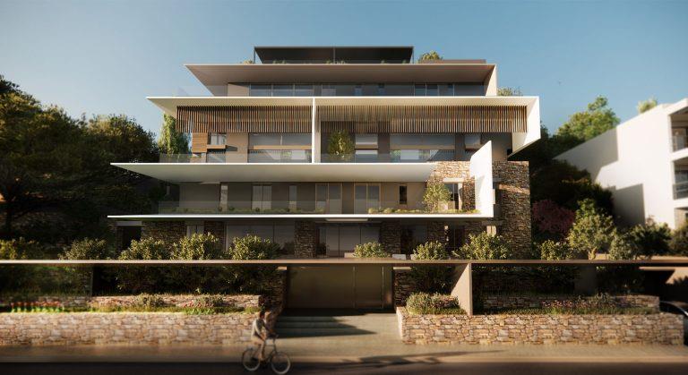residential complex front view