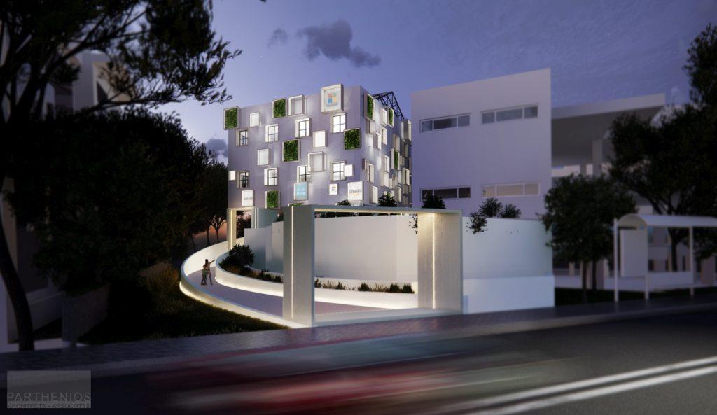 Night view of a training centre