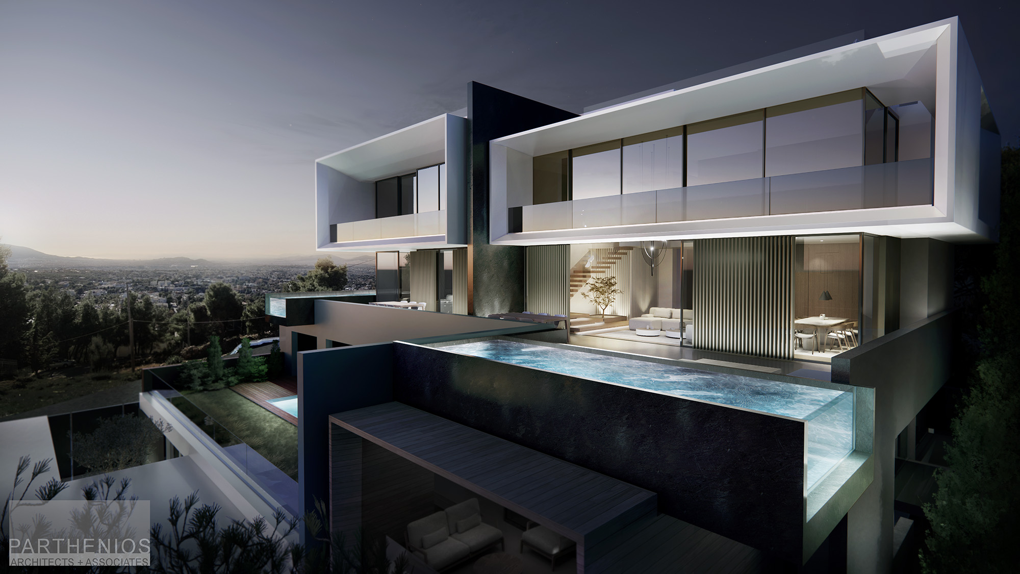 contemporary villas with pools