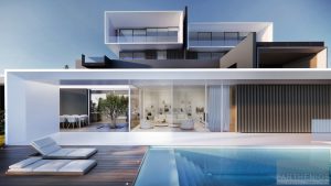 contemporary villas with pools