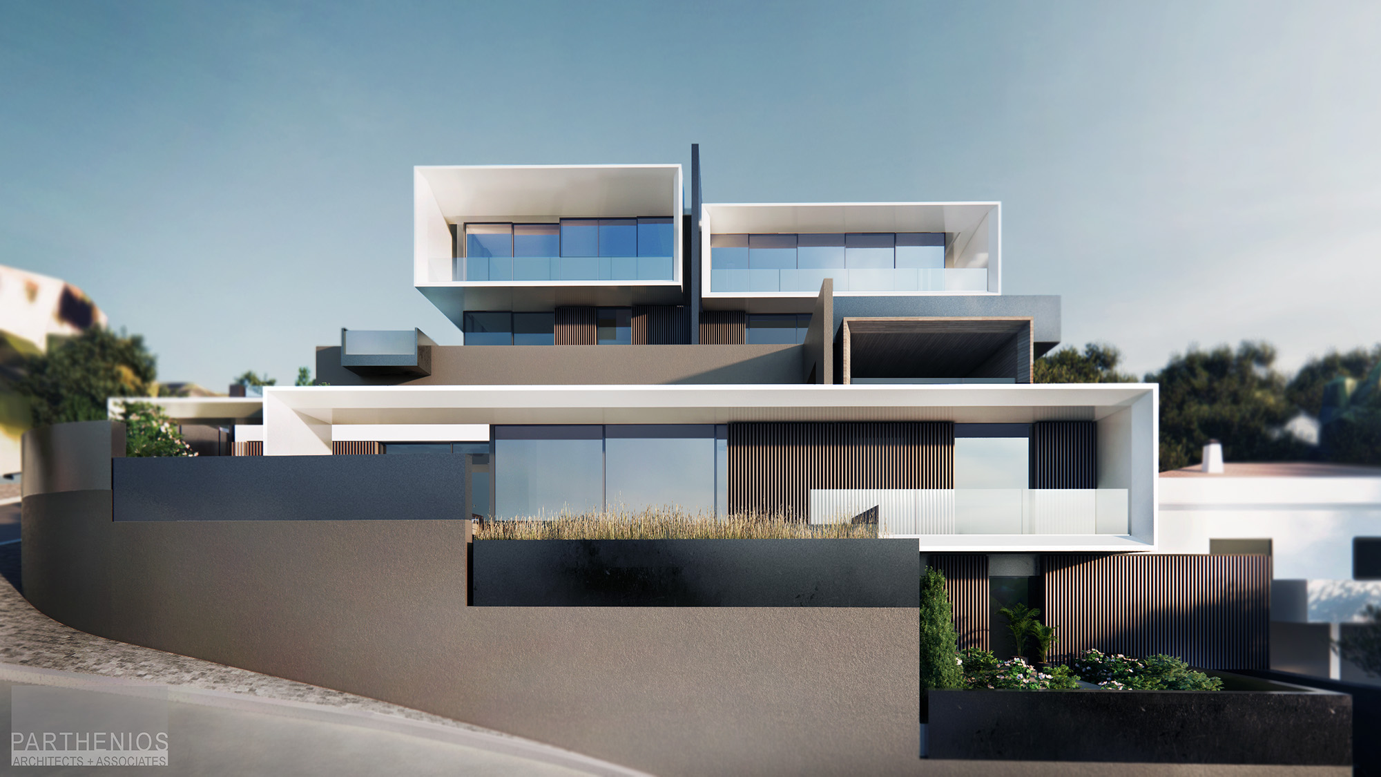 contemporary villas with pools