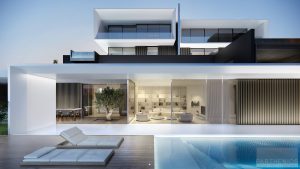 contemporary villas with pools