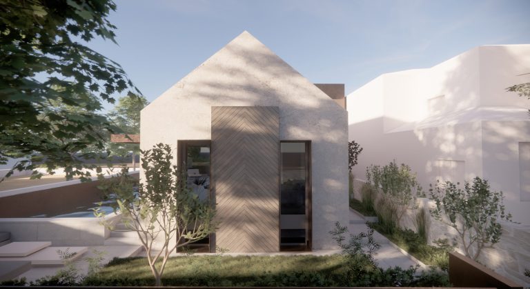 residence with greenery, trees and pool